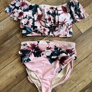 Albion Pink Floral Bikini Set